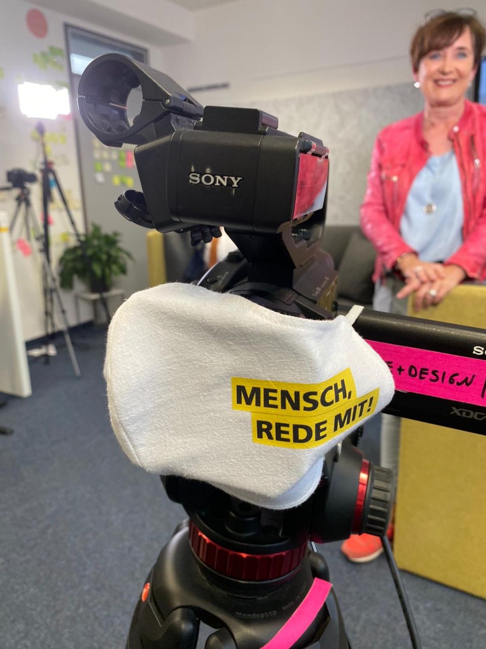 Mensch rede mit Live Dialog